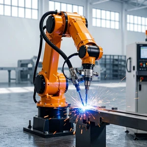 6 Axis Industrial Arc Welding Robot Arm PLC Motor Gearbox 0.05mm Precision OEM/ODM High Precision Automatic Welding
