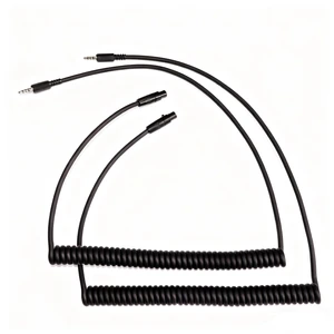 Custom Electrical MiniXLR5 to 3.5mm Aux Audio Spiral Coiled Cables Spring Audio Wire Cable