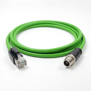Continuous Flex Industrial Ethernet Cable M12 X Coded to RJ45 Cat6A 10Gbps Shielded Drag Chain for Automated Production Line