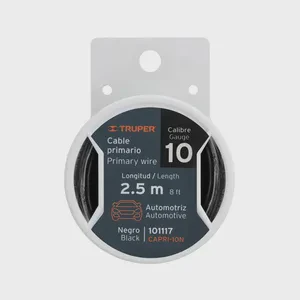 MASTER 96 Reel with 2.5 m of 10 gauge black primary cable, TRUPER
