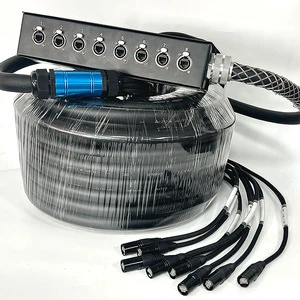 Stage Performance 8 Channel RJ45 Audio Snake Cable Reel RJ45-to-RJ45 Signal Cord
