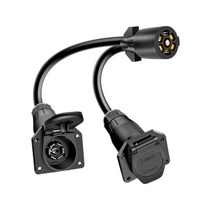 Trailer Accessories Trailer Cable Auto Accessories 7 Pin One Minute Two Extension Cable for Truck