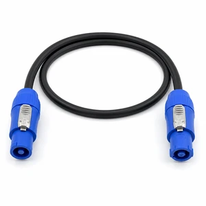 Stage Lighting LED Display 14 16 18 AWG 3 Pin Male to Female Blue PowerCON Extension Cable Wiring Harness with Metal Lock