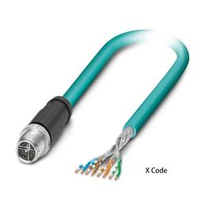 High Quality Copper Cat5e Cat6a RJ45 Ethernet Cables 1m-5m Aerospace X Code 8pin IP65 Waterproof for UHF FPC PCB Power