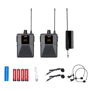 UHF Cordless Clip-on Mic, USB-C Chargeable Easy Connect Crisp Stable Audio for Live Streaming Interview Vlog Speech, Wholesale