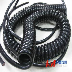 Spiral Cable Mobile Lighting Vehicles Lighthouse Lifting PU Video Combination Cable Kai Mei RVUT Copper Conductor PVC/PE/TPV 16
