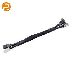 Industrial RJ45 to Custom Connector Network Cable Braided Shielded for Automation Robotics