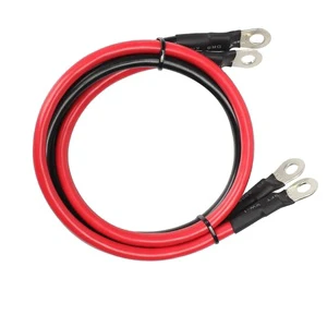 Battery Inverter Cable 8 6 4 2 AWG Stranded Copper Wire Connector with Solder Ground Jumper Cable for Car RV Boat Starter Solar