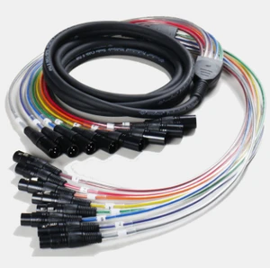 15M 8-Channel XLR Audio Snake Extension Cable for Audio & Video Connections