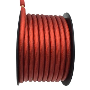 Frosted Smoke Transparent Battery Cable 0AWG 6AWG 10AWG Automotive Cable CCA Low-Tension Wire PVC for Automobile Amplifier Kits