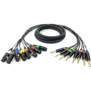 8-Channel Multi-Core Copper Conductor PVC Jacket Cannon Mother 6.35 Two-Channel Stage Lighting Audio Video Cable