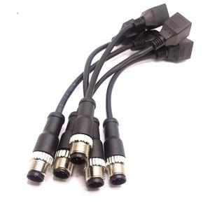Customized EnerGiz M12 4pin RJ45 Industrial Ethernet Cable Code Male Straight Length Variations Available