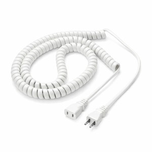 Japanese 1.5m Flexible Industrial Power Supply Cord Cable Coiled For Medical Devices