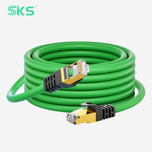 Green Cat6 Ethernet Cable with Gold-Plated RJ45 Connectors Gigabit Industrial LAN Patch Cord for Home Office POE