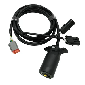Customizable Thermoplastic Insulation PWR 7 Pin Trailer Plug Connector Cord Trailer Cable Assembly for Truck