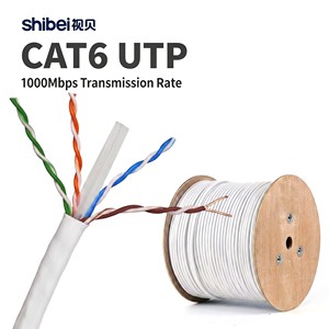 Industrial 305m Roll CAT6 UTP Cable Green PVC Jacket Cross Frame LAN Network Wire for Home Office Cat 6 Ethernet Cable