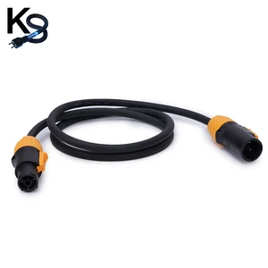 KESHI 3-Pin PowerCon Locking Copper Core Extension Cord 20A 250V Heavy Duty IP65 for Stage Lighting Audio & DJ Equipment