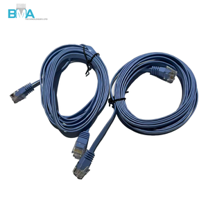 CAT5E RJ45 8P8C Plug to Plug Flat Ethernet Cable 3m 24AWG Blue PVC Network Cable for Office & Industrial Networks