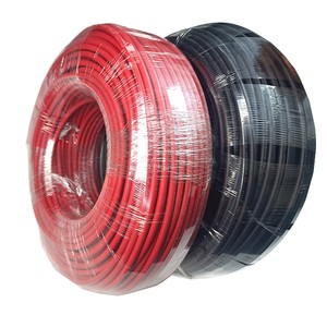 Black & Red 6mm2 Tinned Copper Solar Panel Wire Cable for Construction Power Stations Marine Automotive RV Outdoor Adventures