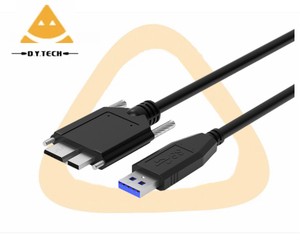 Customized High Flexible USB 3.0 Cable A/Micro-B Visual Machine Industrial Camera Connection Data Cable with Screws