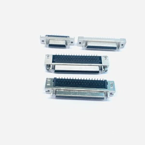 Custom 68-Pin SCSI Male D-Sub Connectors 1.27mm Pitch Mini D Ribbon Connector Crimp Cable Type Servo Connector