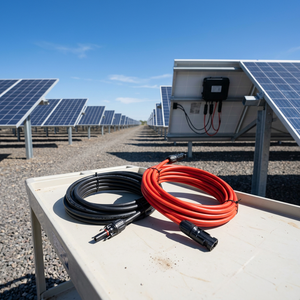 Custom 10Awg Copper Pv Wire Solar Pv Power Cable Extension With Mc4 Solar Pv Cable Connector For Panel System