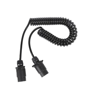 Waterproof Spiral Extension Cable 7 Core Trailer Connector Plug Cable