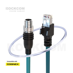 1M Standard M12 X-Coded 8Pin Male to RJ45 Gigabit Ethernet Cable IP67 Industrial Camera Congex Cable 84901-2001