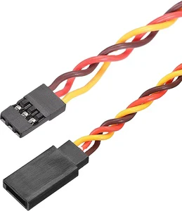 22AWG 60-Cores Male Female Servo Receiver Wire 3-Pin Servo Extension Cable Cord Connector Twist Wire for Electronic Applications