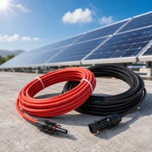 Solar Photovoltaic Cable 14AWG/12AWG/10AWG with Solar Connector Tinned Copper Core TUV Certified Insulated Solar Cable Wire