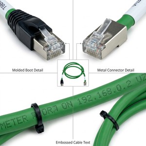 Industrial Grade M12 8pin a Type Network Cable to RJ45 for Industrial Camera Ethernet CAT5 CAT6 Cable