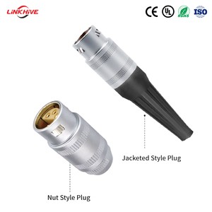 LHJM 2C Series 2 3 4 6 8 10 12 14 Pin Male Female Push Pull Aviation Plug OEM/ODM Customized Cables Push Pull Connectors
