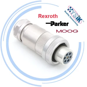 Parket Connector 5004072 DIN 43563 6+PE 7 Pin Metallic Servo Proportional Valve Connector