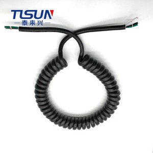 Telephone Wire Spring Electric Cable SJTW 3X18AWG Outdoor Waterproof Cable Spiral Cable