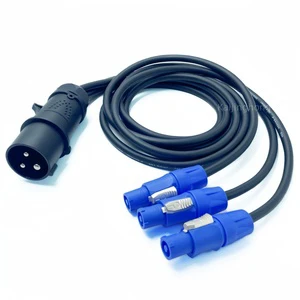 Powercon 3*1.5mm2 Wire Power Cable for Event Stage Light 16A Split 3 Extended Audio Power Cable