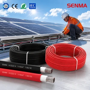 Certificated PV1-F Solar Wire Cable Aluminum Conductor with XLPO Insulation and Jacket