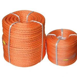 Orange UHMWPE 12-Strand Impregnated Marine Cable High Strength Power Horse Trailer Towing Rope with Protective Sleeve