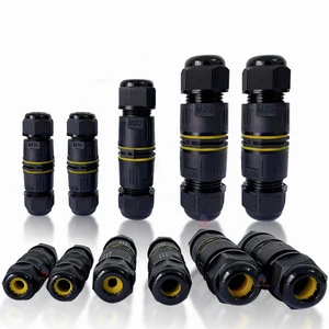 IP68 Waterproof M20 3-Pole 380V 25A Cable Connector with Silicone O-Ring for External Electrical Junction Box
