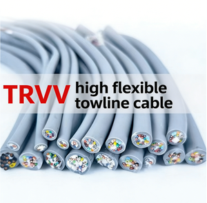 TRVV High Flexibility Solid/Stranded PVC Drag Chain Cable 5-Core 17AWG Robot-Grade Industrial Cable 100m 300V for 758