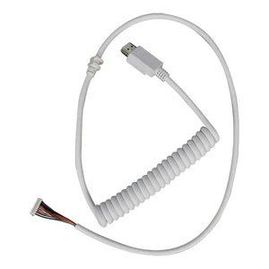 Elastic -12P Spiral Connector Cable Pure Copper Conductor for Computer Camera Use High Stretchable TPU Spring Terminal