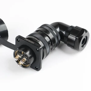 YD28-4-7-15-YDB28K4TS Elbow 90 Degrees Aviation Plug Connectors Encoder Socket Servo Motor Male/Female Rated 50A 10A 25A