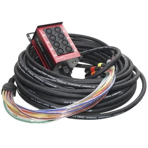 SREXACT 8CH XLR Aluminum Stage Box Twisted Pair PVC Jacket Foil Shielded Bare Copper RoHS 13mm for Multicore Cable Snake