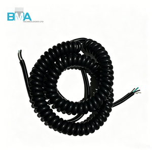 High Flexible 3-Core 18AWG PVC Spring Telescopic Spiral Cable For Industrial & Medical Wiring Support OEM/ODM