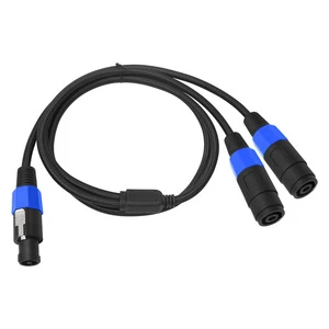 Wholesale Coaxial Audio Speaker Connection Cable 1 Male to 2 Female Speakon Splitter for Camera Microphone Car Applications