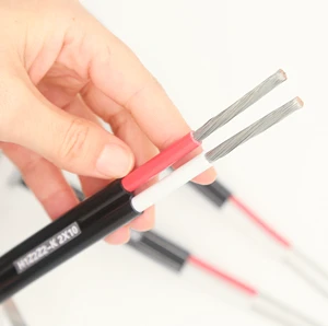 Manufacturer of Solar DC Cable Twin Core DC Power Cable 4mm2 6mm2 10mm2 PV1-F Double Parallel Solar Cable