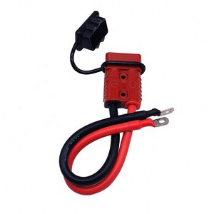 175A Copper Battery Cable Assembly 2 AWG Wire Harness Forklift Power Connector Cable Assembly With Ring Terminal Plugs
