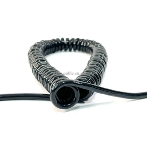 Wholesale Trailer Extension Coiled Cable Towing Caravan Truck 7pin to 7pin Trailer Cable 12v Electrical Wiring Cable Connector