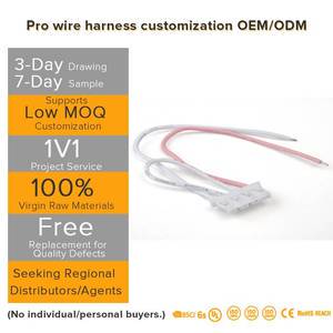 Professional Silicone Heat Resistance 450-750V 25mm2 Cable Wire with Cable Gland Industrial Motor PLC Power Wiring Harness