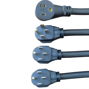 14-50P To 6-50R Plug Cable ST STW 10AWG/4C Black American Standard Electrical Wire And Cable