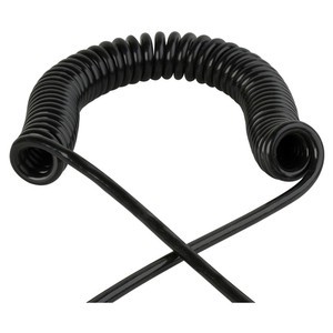 Custom Coiled Power Cord Spiral Cable Spring Wire With PU PUR TPU TPE PVC Jacket CE RoHS Approval